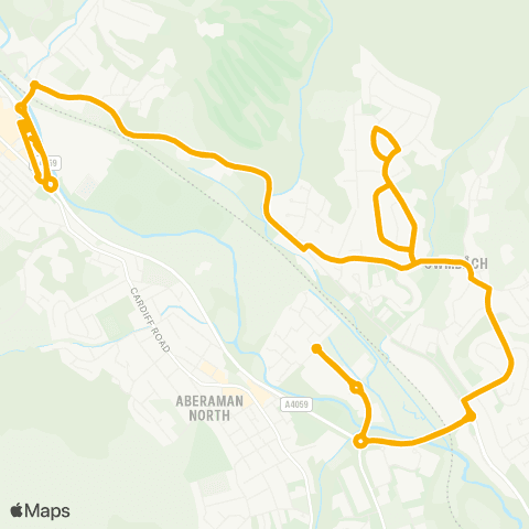 Stagecoach South Wales Aberdare Bus Sta Stand 4 - Aberdare Bus Sta map