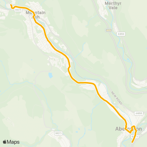 Stagecoach South Wales Navigation Park - Ysbyty Cwm Cynon map
