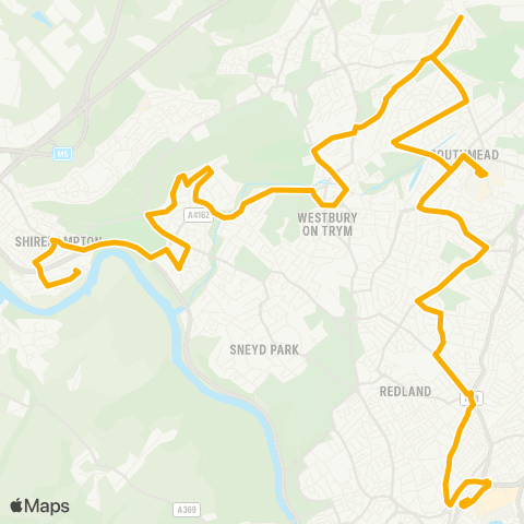 Stagecoach South Wales Dursley Road - Broadmead map