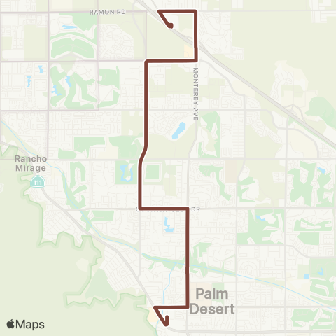 SunLine Route 14 map