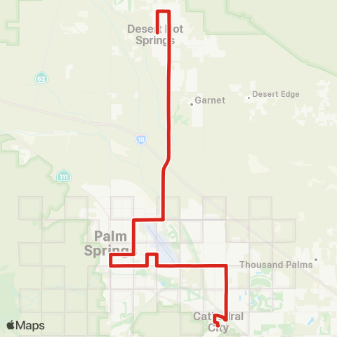 SunLine Route 2 map