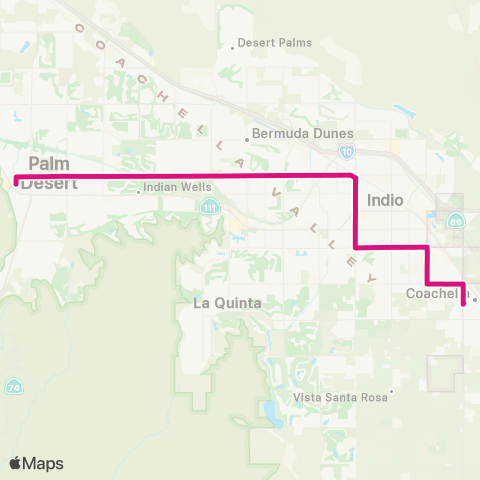 SunLine Route 6 map