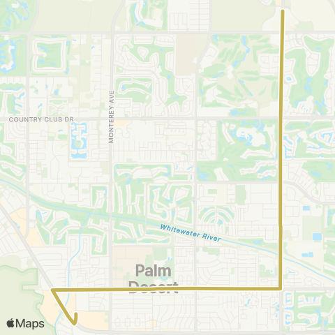 SunLine Route 500 Tripper map