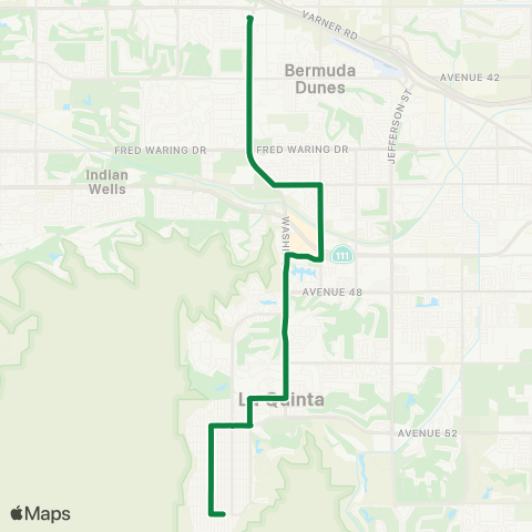 SunLine Route 701 Tripper map