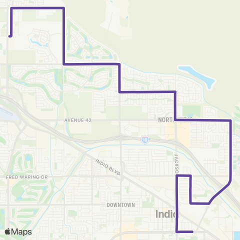 SunLine Route 800 Tripper map