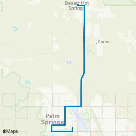 SunLine Route 200 Tripper map