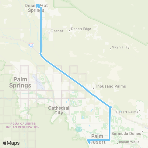 SunLine Route 5 map