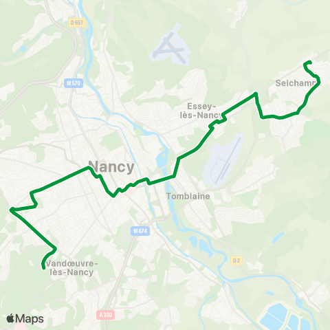 STAN Villers Campus  ↔︎ Seichamps Haie Cerlin map