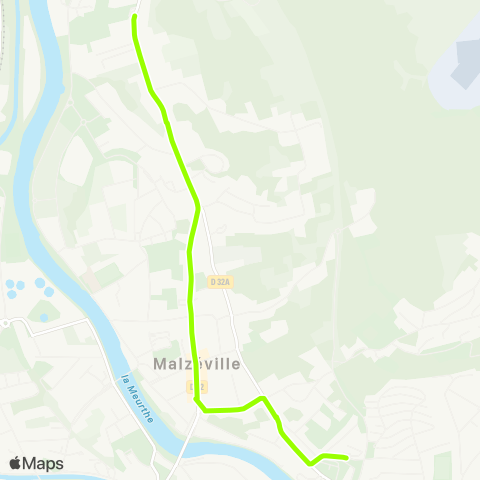 Stan Scolaires Malzéville le Nid ↔︎ Malzéville Paul Verlaine map