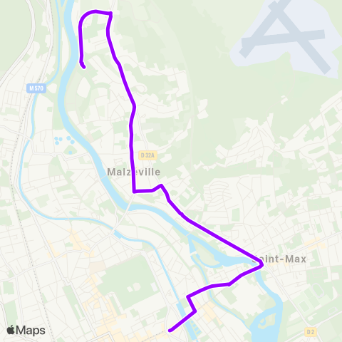 Stan Scolaires Malzéville Margeville ↔︎ Nancy Division de Fer map