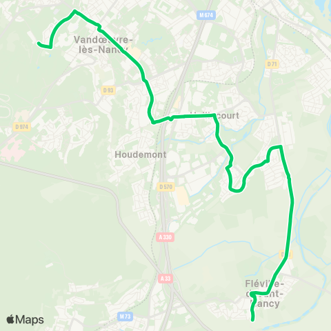 Stan Scolaires Villers Lycée Stanislas ↔︎ Fléville map