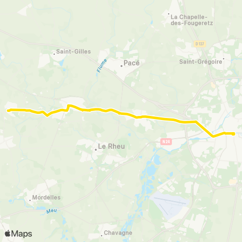 STAR Rennes (Rép.) - Vezin-le-Coquet - L'Hermitage - La Chapelle-Thouarault (Ville aux Archers) map