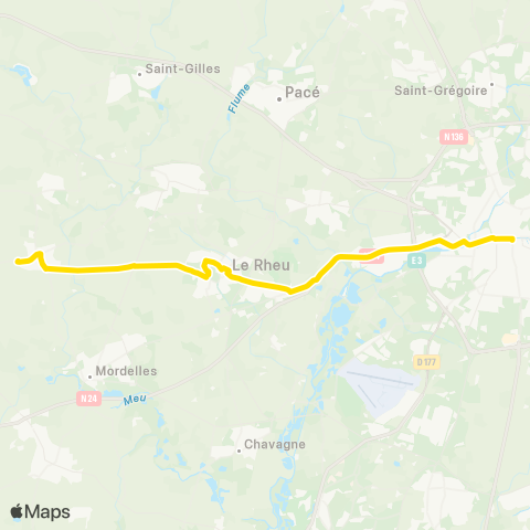 STAR Rennes (Rép.) - Le Rheu - Cintré (Clos de la Vallée) map