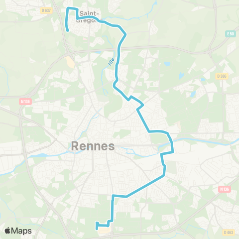 STAR St-Grégoire (Edonia) - Rennes (Alma S.) map