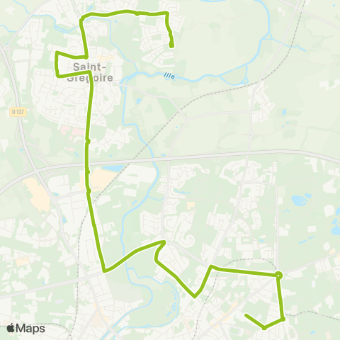 STAR St-Grégoire (Champ Daguet) - Rennes (Assomption) map