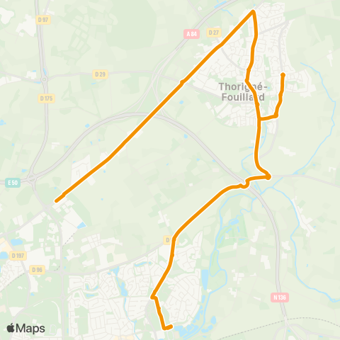 STAR Cesson-Sévigné (Château de Vaux) - Thorigné-Fouillard - Cesson-Sévigné (Lycée Sévigné) map