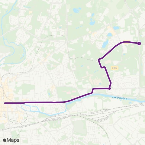 STAR Cesson-Sévigné (Atalante) - Rennes (Rép.) map