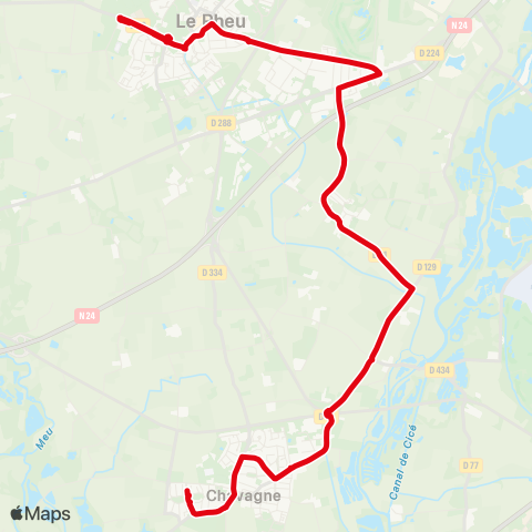 STAR Le Rheu (Collège Brassens) - Chavagne (Croix Blanche) map