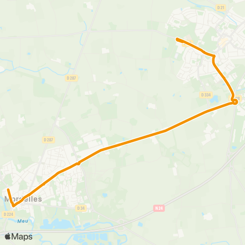 STAR Le Rheu (Lycée Monod) - Mordelles (Mordelles Pâtis) map