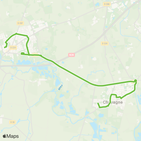 STAR Mordelles (Collège St-Yves) - Chavagne (Croix Blanche) map