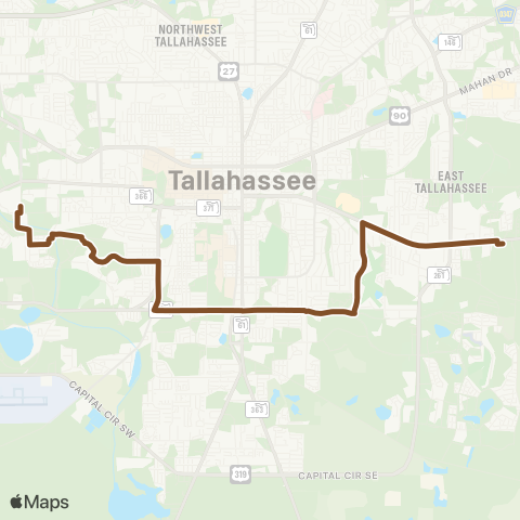 StarMetro Live Oak map
