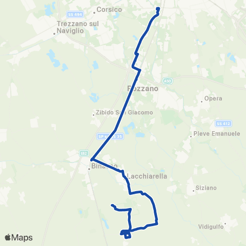 STAR Mobility Milano-Binasco map