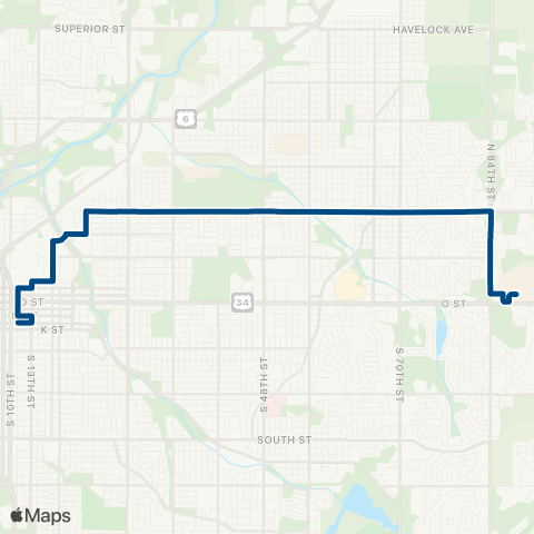 StarTran Bethany map