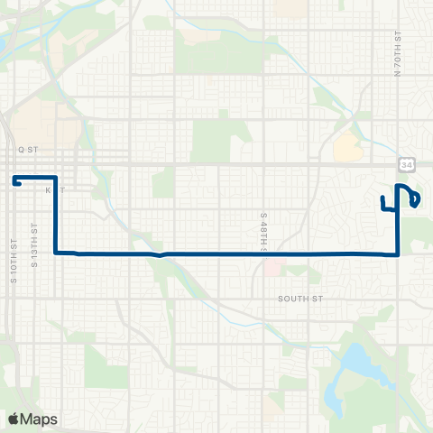 StarTran Veterans Hospital map