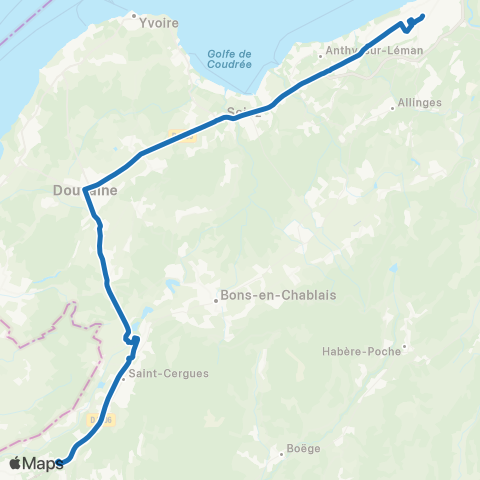 Star't Thonon-les-Bains - Cranves-Sales map