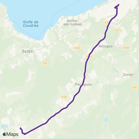 Star't Thonon-les-Bains - Bons-en-Chablais map