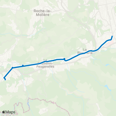 STAS Bellevue ↔︎ Église Corbusier map