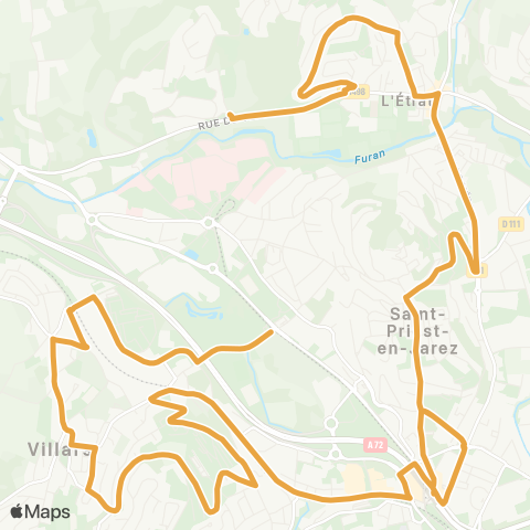 STAS La Bertrandière ↔︎ Mairie map