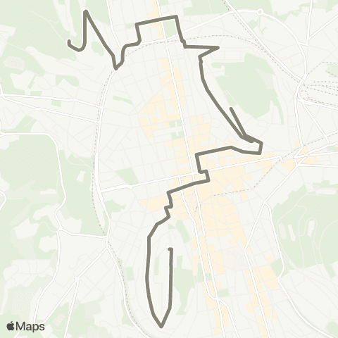 STAS Cret de Montaud ↔︎ Place des Pères map