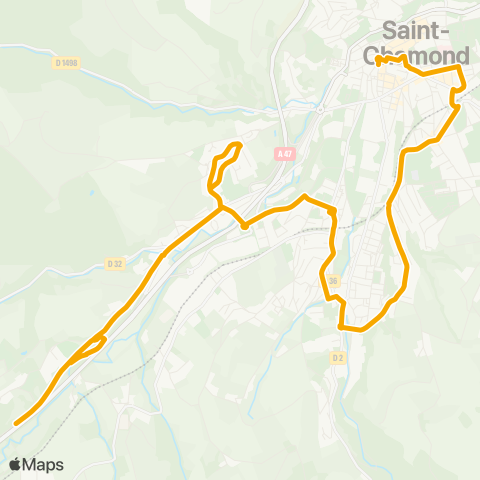 STAS Place du Moulin ↔︎ Ollagnière / le Poyet map