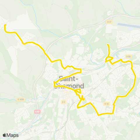 STAS Cret Oeillet ↔︎ Chavanne Bourg map