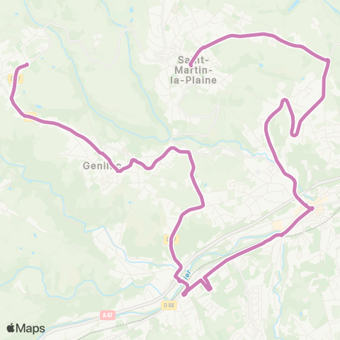 STAS Le Plantier ↔︎ la Cula map