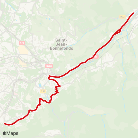 STAS Pont Nantin ↔︎ Portail Rouge map
