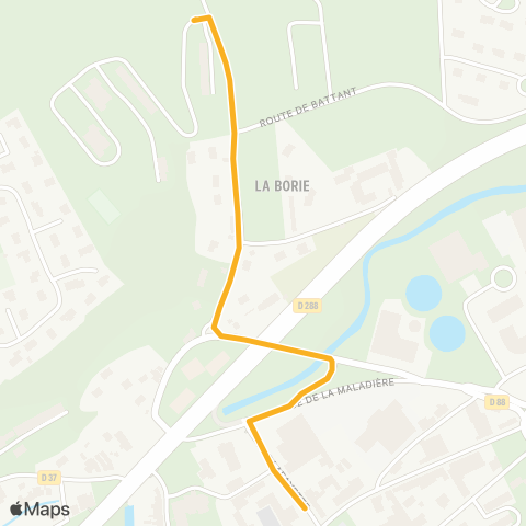 STAS Cret Oeillet ↔︎ la Fayette map