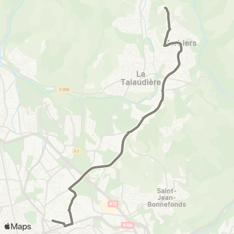 STAS Châteaucreux Gare ↔︎ Nelson Mandela map