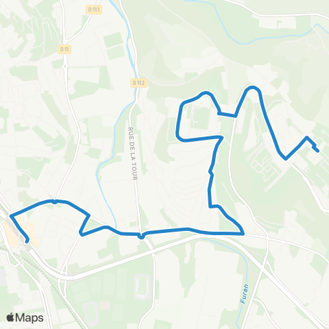 STAS Noctambus Zénith / Rue des Acieries ↔︎ Terrasse map
