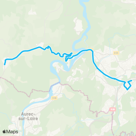 STAS Gare Firminy ↔︎ les 3 Routes map