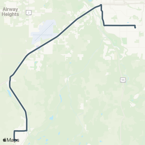 Spokane Transit EWU South Hill Express map