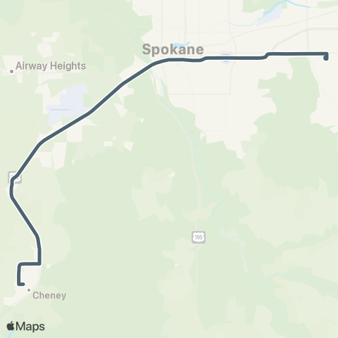 Spokane Transit EWU VTC Express map