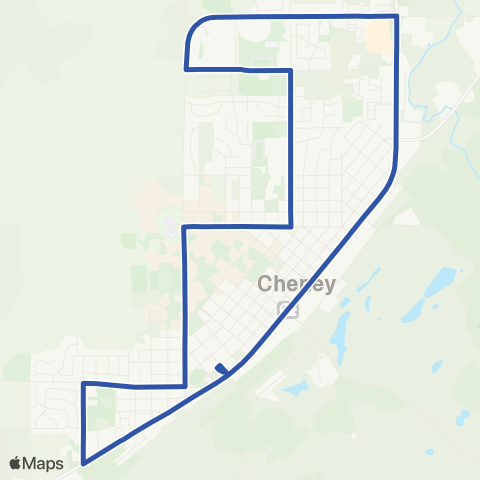 Spokane Transit Cheney Loop map