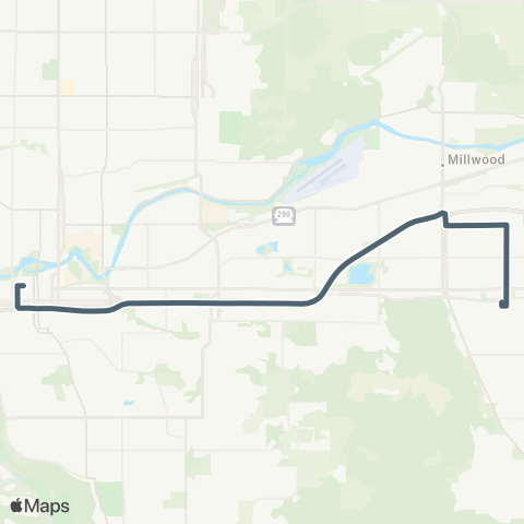 Spokane Transit VTC Express map