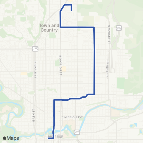 Spokane Transit Crestline map