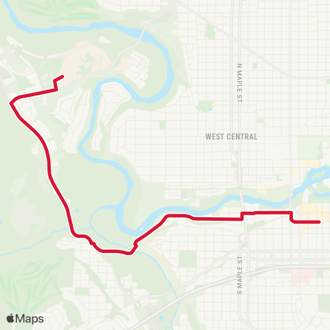 Spokane Transit SFCC map