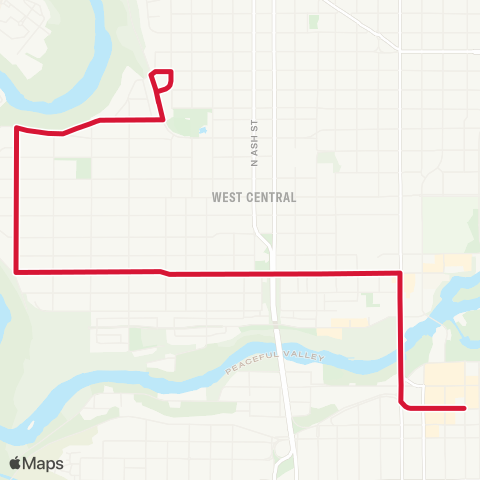Spokane Transit West Broadway map