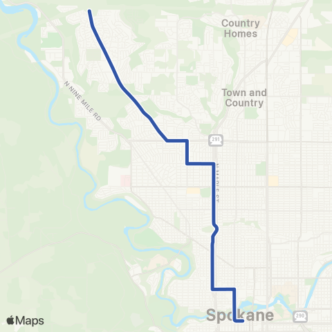 Spokane Transit Maple / Ash map