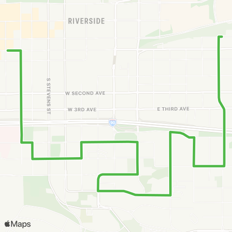 Spokane Transit Southside Medical Shuttle map